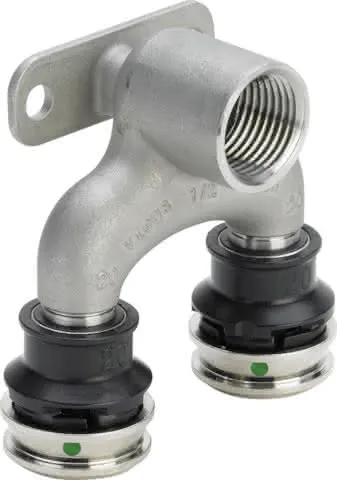 Viega Doppelwandscheibe mit SC Raxinox 4425.7 in 20mmxRp1/2x20mm nichtrostend