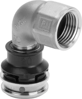 Viega Bogen 90 Grad mit SC Raxinox 4414.11 in 16mmxRp1/2 Stahl nichtrostend – Bild 2