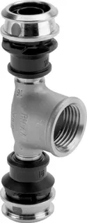 Viega T-Stück mit SC Raxinox 4417 in 20mmxRp1/2x20mm Stahl nichtrostend – Bild 2