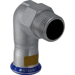 Geberit Mapress Edelstahl Gas Übergangs- winkel 90' mit AG 28mmx1" Nr.34152