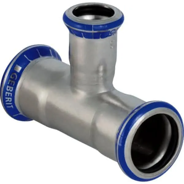 Geberit Mapress Edelstahl T-Stück reduziert (LABS-frei) d108-54-108