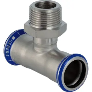 Geberit Mapress Edelstahl-T-Stück 28mm x 1"AG Nr.31461