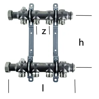 Heizkoerper-Verteiler MULTITUBO 11 Kr. 18411, VPE 1 St., p.St., Edelstahl