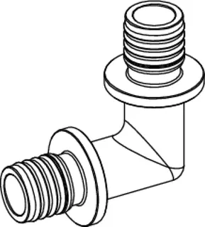 TECEflex Winkelkupplung 90 Grad Dim. 40 x 40, Standard Messing – Bild 2