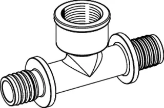 TECEflex T-Stück IG Dim. 20 x Rp 1/2" x 20, Standard Messing – Bild 4