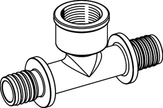 TECEflex T-Stück IG Dim. 25 x Rp 1/2" x 25, Standard Messing – Bild 4