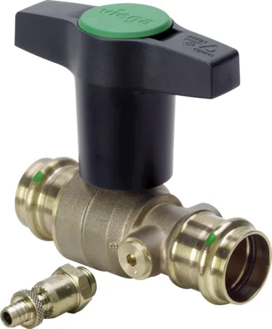 Viega Kugelhahn mit SC Easytop 2275.3 in 18mm Siliziumbronze