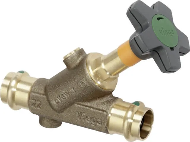 Viega Schrägsitzventil mit SC Easytop 2237.5 in 18mm Rotguss