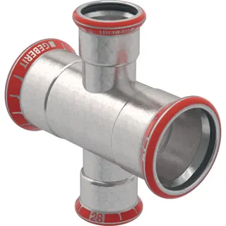 Geberit Mapress C-Stahl Kreuzstück reduziert d54-28-54