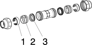 Viega Kupplung Maxiplex 9042 in 40mm Rotguss – Bild 4
