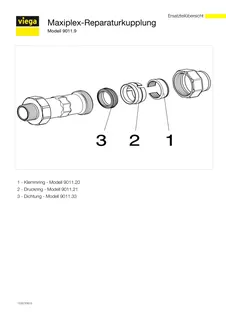 Viega Anschlussverschraubung Maxiplex 9011.9 in 1 1/4x40mm Rotguss – Bild 4