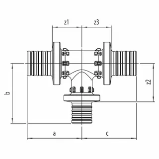 REHAU T-Stück RAUTITAN PX 25 - 20 - 25 – Bild 2