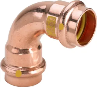 Viega Bogen 90 Grad mit SC Profipress G 2616 für Gas in 28mm Kupfer