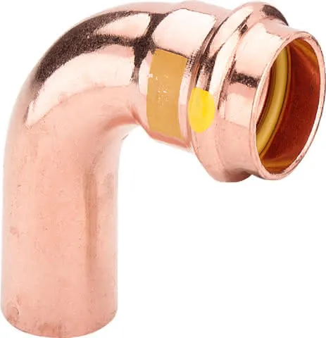 Viega Bogen 90 Grad mit SC Profipress G 2616.1 für Gas in 54mm Kupfer