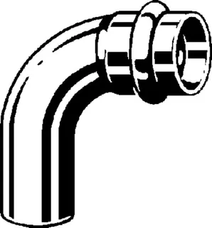 Viega Bogen 90 Grad mit SC Profipress G 2616.1 für Gas in 28mm Kupfer – Bild 3
