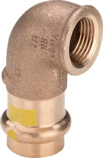 Viega Winkel 90 Grad mit SC Profipress G 2614.2 für Gas in 18mm x Rp3/4 Rotguss