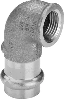 Viega Winkel 90 Grad mit SC Profipress G 2614.2 für Gas in 54mm x Rp2 Rotguss – Bild 2