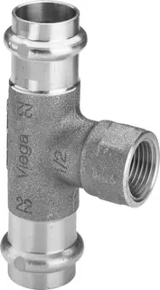 Viega T-Stück mit SC Profipress G 2617.2 für Gas in 35mm x Rp1 x 35mm Rotguss – Bild 2