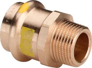 Viega Übergangsstück mit SC Profipress G 2611 für Gas in 15mm x R1/2AG Rotguss