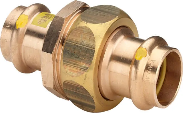Viega Verschraubung mit SC Profipress G 2650 für Gas in 22mm Rotguss