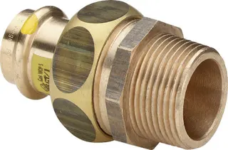 Viega Verschraubung mit SC Profipress G 2654 für Gas in 22mm x R3/4 Rotguss