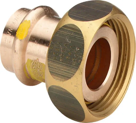 Viega Verschraubung mit SC Profipress G 2661 für Gas in 15mm x G7/8 Rotguss