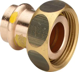 Viega Verschraubung mit SC Profipress G 2661 für Gas in 22mm x G1 3/8 Rotguss