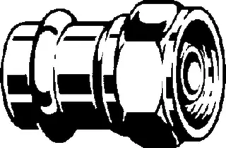 Viega Verschraubung mit SC Profipress G 2661 für Gas in 28mm x G1 3/8 Rotguss – Bild 3