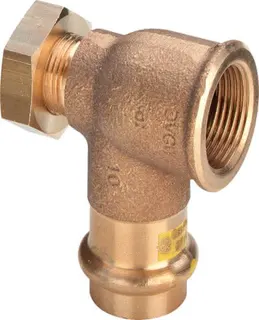 Viega Winkel mit SC Profipress G 2614.6 für Gas in 22mm x Rp1 Rotguss