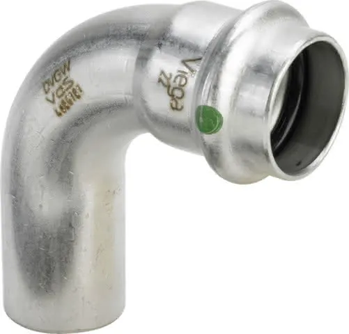 Viega Bogen 90 Grad mit SC Sanpress Inox 2316.1 in 54mm Edelstahl i/a