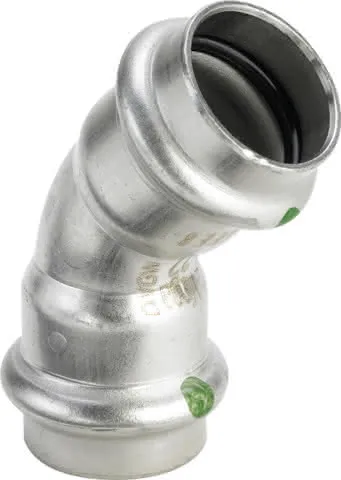 Viega Bogen 45 Grad mit SC Sanpress Inox 2326 in 35mm Edelstahl