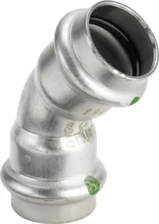 Viega Bogen 45 Grad mit SC Sanpress Inox 2326 in 15mm Edelstahl