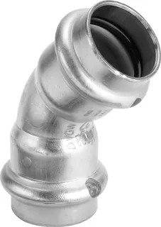 Viega Bogen 45 Grad mit SC Sanpress Inox 2326 in 35mm Edelstahl – Bild 2