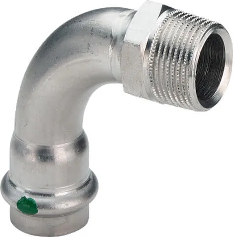 Viega Bogen 90 Grad mit SC Sanpress Inox 2314 in 35mm x R1 1/4 Edelstahl