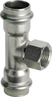 Viega T-Stück mit SC Sanpress Inox 2317.2 in 15mm x Rp1/2 x 15mm Edelstahl