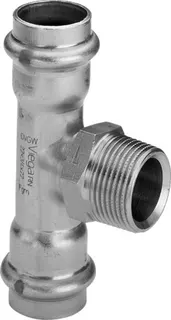 Viega T-Stück mit SC Sanpress Inox 2317.1 in 35mm x R3/4 x 35mm Edelstahl – Bild 2
