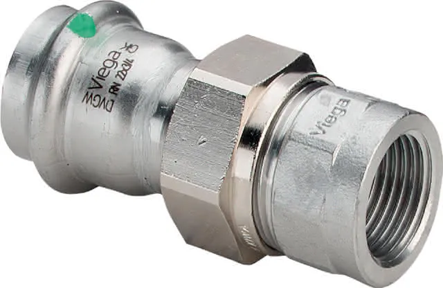 Viega Verschraubung mit SC Sanpress Inox 2362 in 54mm x Rp2 Edelstahl