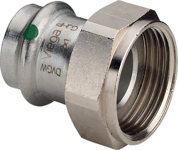 Viega Verschraubung mit SC Sanpress Inox 2363 in 22mm x G1 Edelstahl