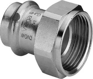 Viega Verschraubung mit SC Sanpress Inox 2363 in 42mm x G2 Edelstahl – Bild 2