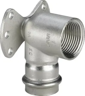 Viega Wandscheibe mit SC Sanpress Inox 2325.5 in 22mm x Rp1/2 Edelstahl