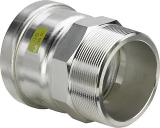 Viega Sanpress Inox G XL-Übergangsstück 0211XL (Gas) in d76,1xR2 1/2AG Edelstahl