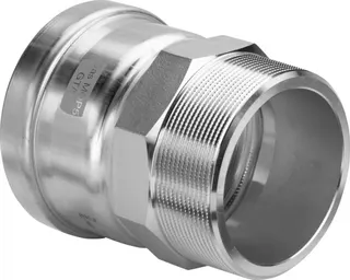 Viega Sanpress Inox G XL-Übergangsstück 0211XL (Gas) in d76,1xR2 1/2AG Edelstahl – Bild 2