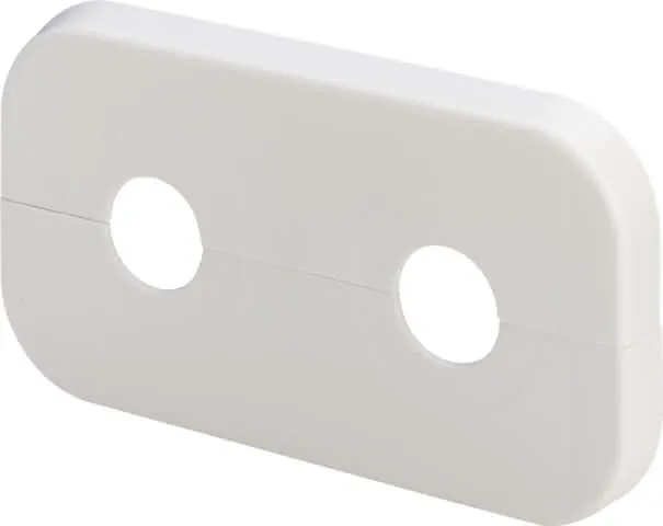 Viega Doppelrosette 1079.3 in 110x60x10x17mm Kst. weiss RAL 9010