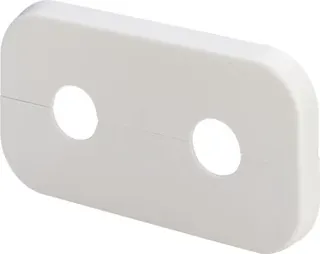 Viega Doppelrosette 1079.3 in 110x60x10x17mm Kst. weiss RAL 9010