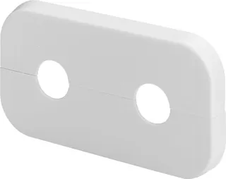 Viega Doppelrosette 1079.3 in 110x60x10x17mm Kst. weiss RAL 9010 – Bild 2