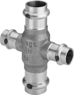 Viega Kreuzstück mit SC Profipress Therm 2244 in 22x15x22mm Rotguss – Bild 2