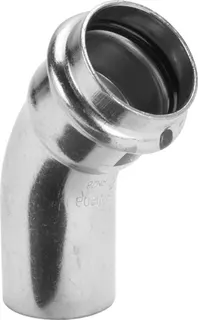 Viega Bogen 45 Grad mit SC Prestabo 1126.1 in 35mm Stahl verzinkt i/a – Bild 2