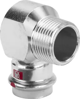 Viega Winkel 90 Grad mit SC Prestabo 1114.1 in 15mm x R1/2 Stahl verzinkt