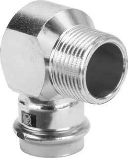 Viega Winkel 90 Grad mit SC Prestabo 1114.1 in 28mm x R1 Stahl verzinkt – Bild 2