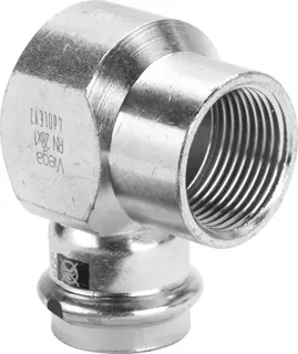 Viega Winkel 90 Grad mit SC Prestabo 1114.2 in 28mm x Rp1 Stahl verzinkt – Bild 2